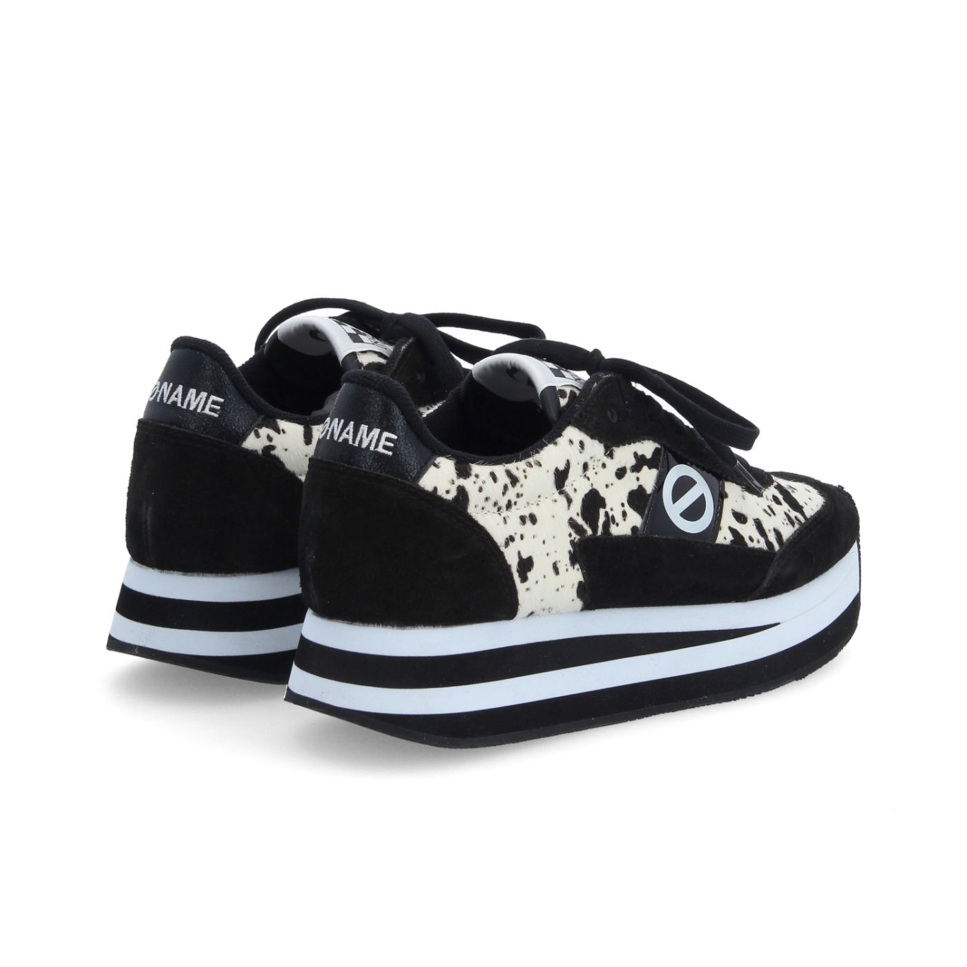 FLEX M JOGGER W - PRINT COW/SUEDE - BLANC/NOIR